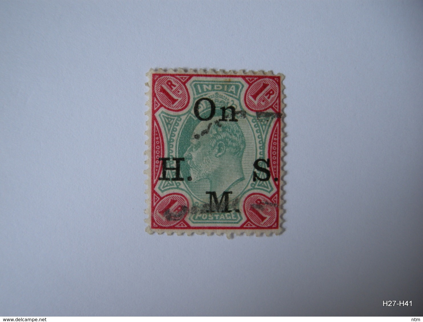 INDIA 1902. King Edward VII Stamp Optd On H. M. S. 1R. Stamp. SG O-65. Used. - 1902-11  Edward VII