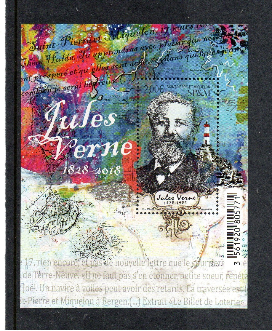 SPM - Nvtés 2018 - VF 2.00 € - Jules Verne  1828 - 2018 - Neufs