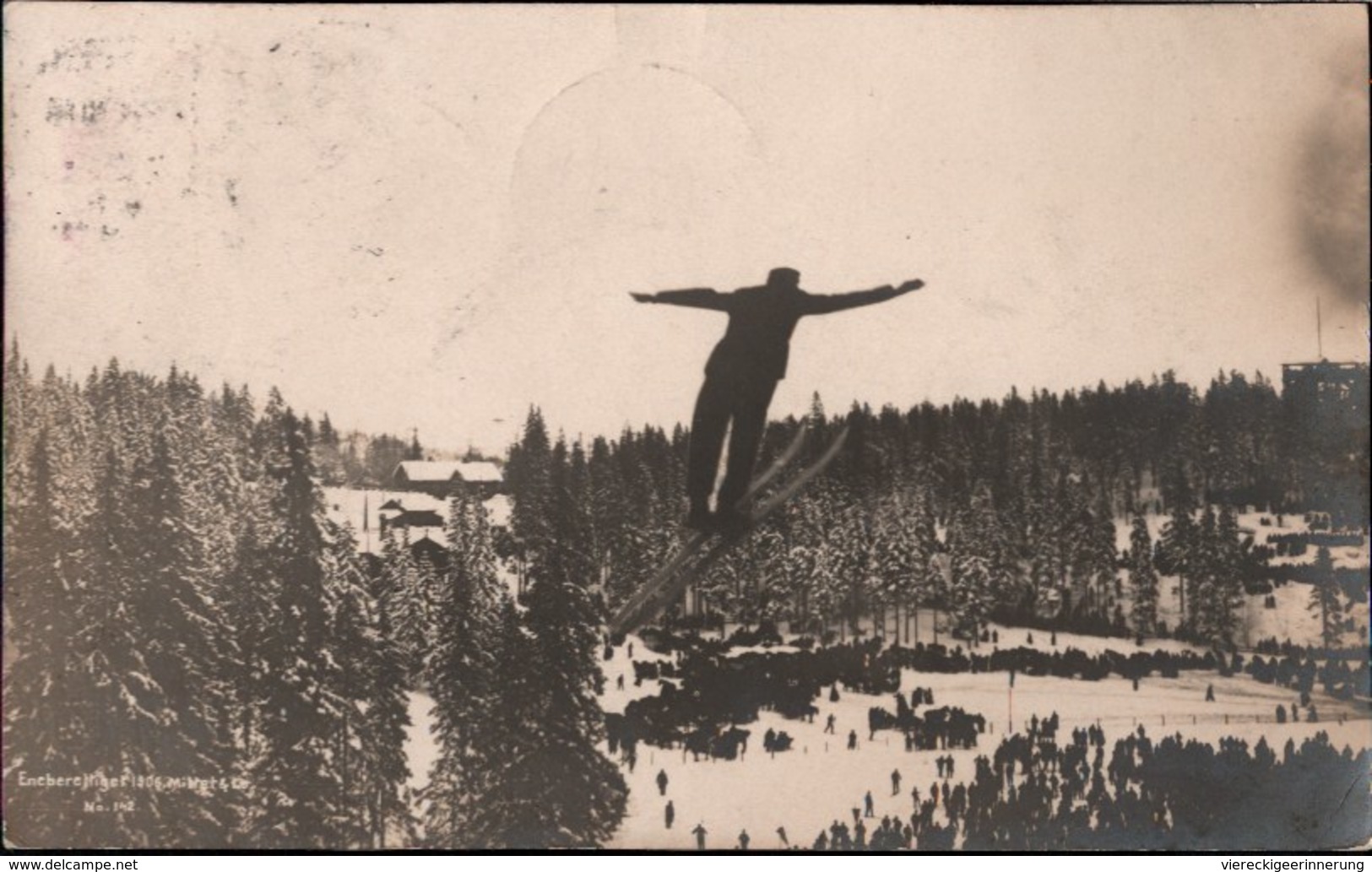 ! Alte Fotokarte 1908, Skispringen, Norwegen, Norvege, Norge, Norway, Photo, Sport - Sport Invernali