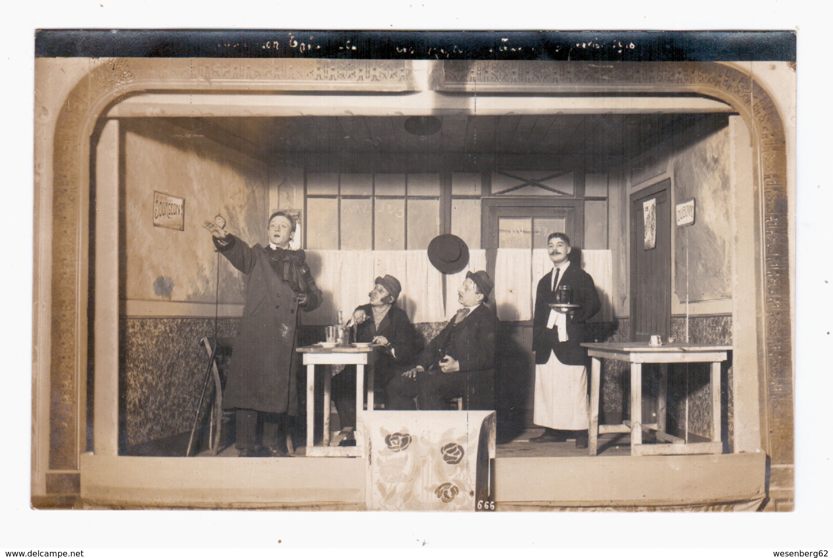 Ohrdruf Kriegsgefangenenlager, Französen, Theater, Camp Des Prisonniers Ca 1916 OLD PHOTOPOSTCARD 2 Scans - Guerre 1914-18