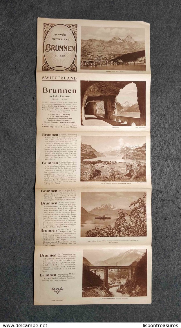 VINTAGE BROCHURE SWITZERLAND BRUNNEN GOOD PHOTOS - Dépliants Turistici