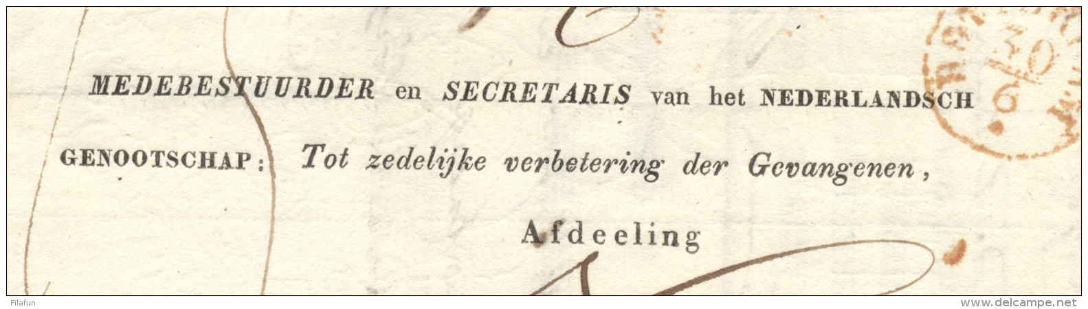 Nederland - 1841 - Cover Naar "Genootschap Tot Zedelijke Verbetering Van Gevangenen" In Nijmegen - ...-1852 Voorlopers