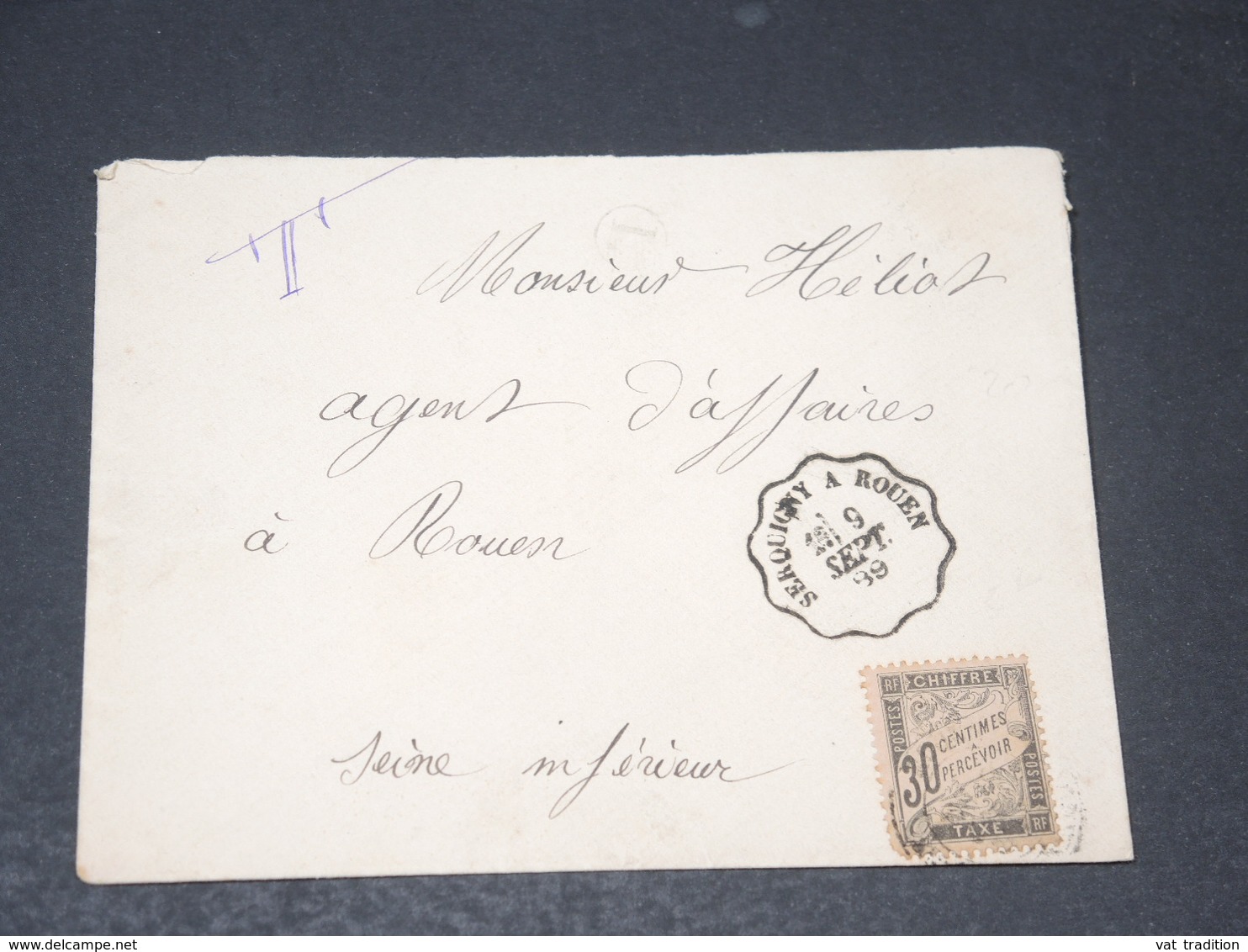 FRANCE - Taxe De Rouen Sur Enveloppe En 1889 - L 20577 - 1859-1959 Lettres & Documents