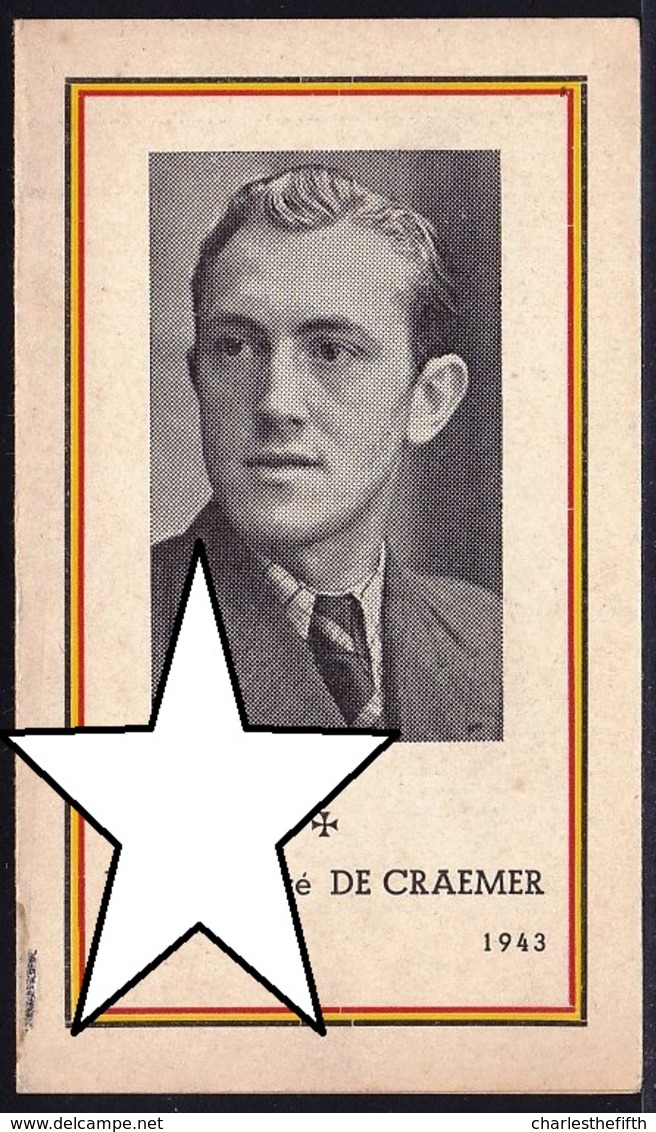 DOODSBEELDJE * VICTOR DE CRAEMER ( Tielt ) - GEËXECUTEERD KAMP DORTMUND 1943 - WEERSTANDER - RESISTANCE - Images Religieuses