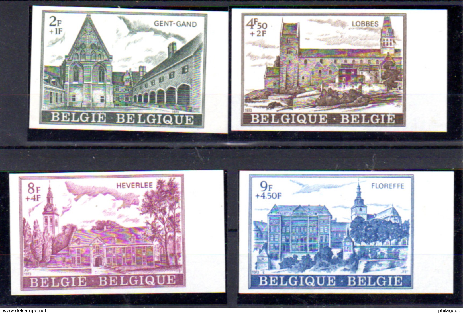 1973   Belgique, Abbayes, 1662 /  1665** N D (tirage 1000 Ex) - Autres & Non Classés