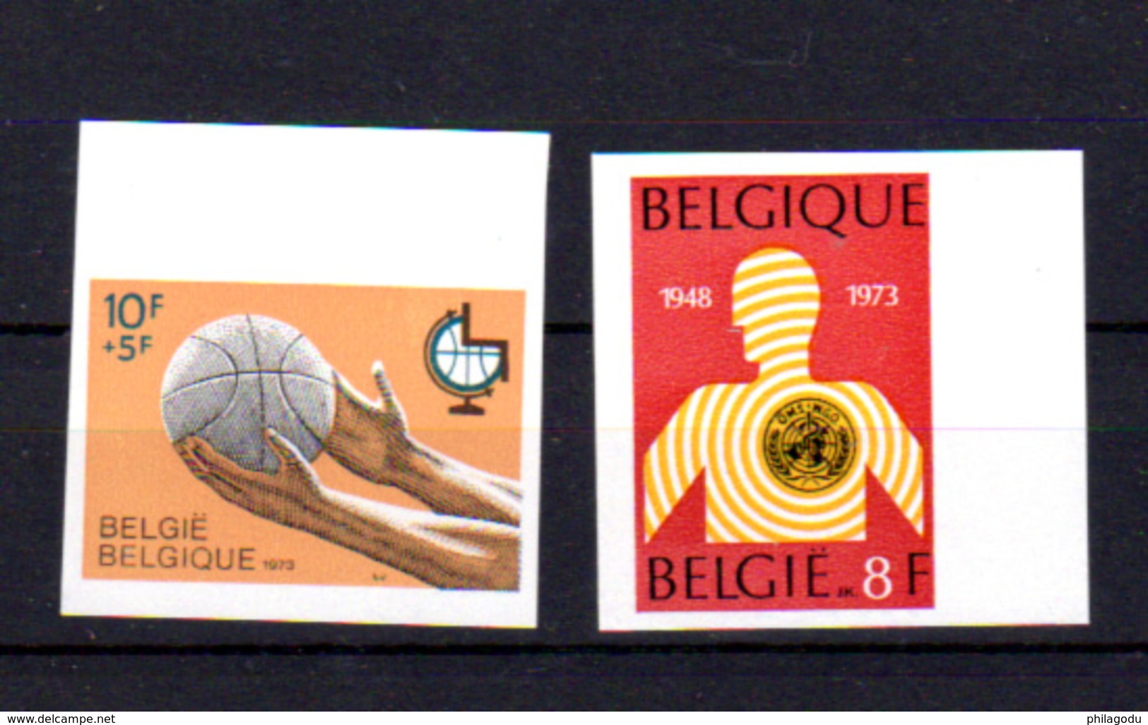 1973   Belgique, Sport Et Santé, 1666 /  1667** N D (tirage 1000 Ex) - Autres & Non Classés