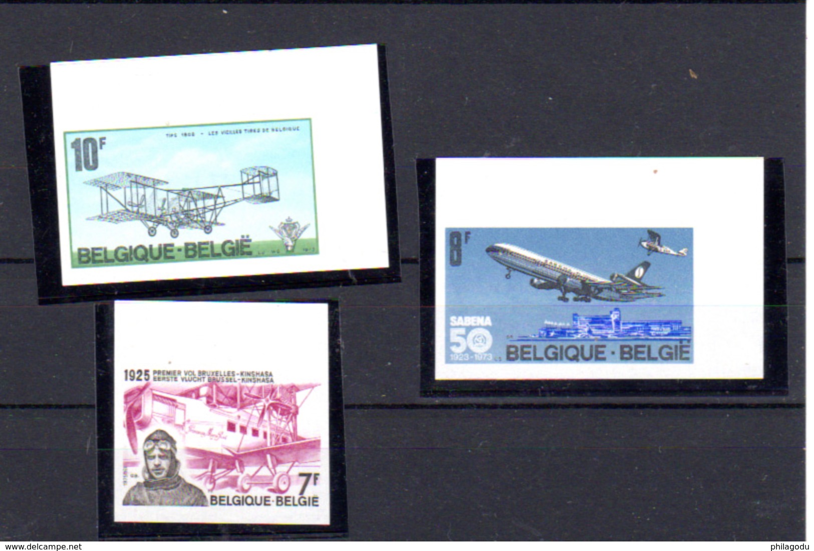 1973   Belgique,  Sabena, Avions, 1675 /  1676 - 1782** N D (tirage 1000 Ex), - Other & Unclassified