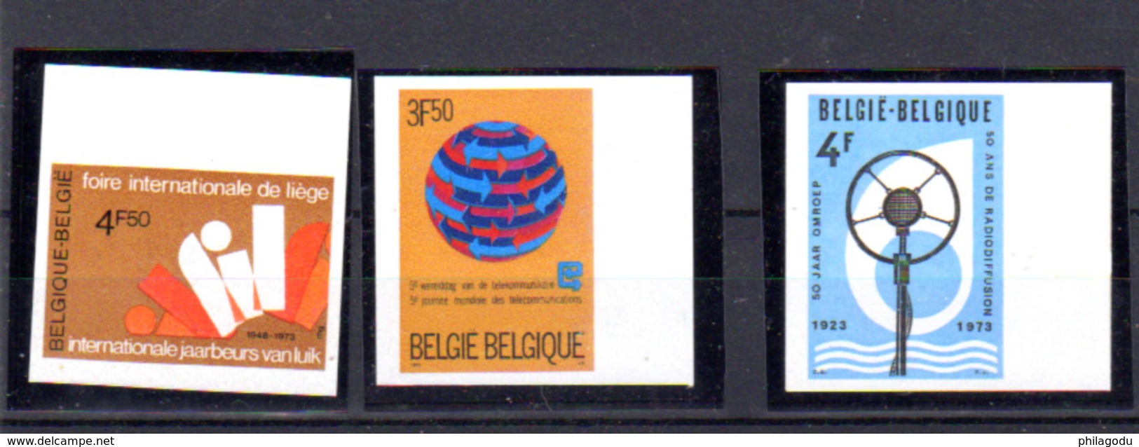1973   Belgique, Foire De Liège, Sport Ouvrier, Radiodiffusion, 1672 – 1673 - 1691**n D (tirage 1000 Ex), - Autres & Non Classés