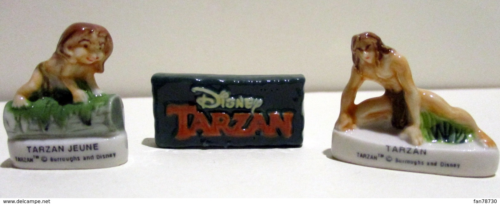 PROMO - Fèves Brillantes - Tarzan Jeune, Le Logo Et Tarzan Adulte De Disney, Les 3 - Disney