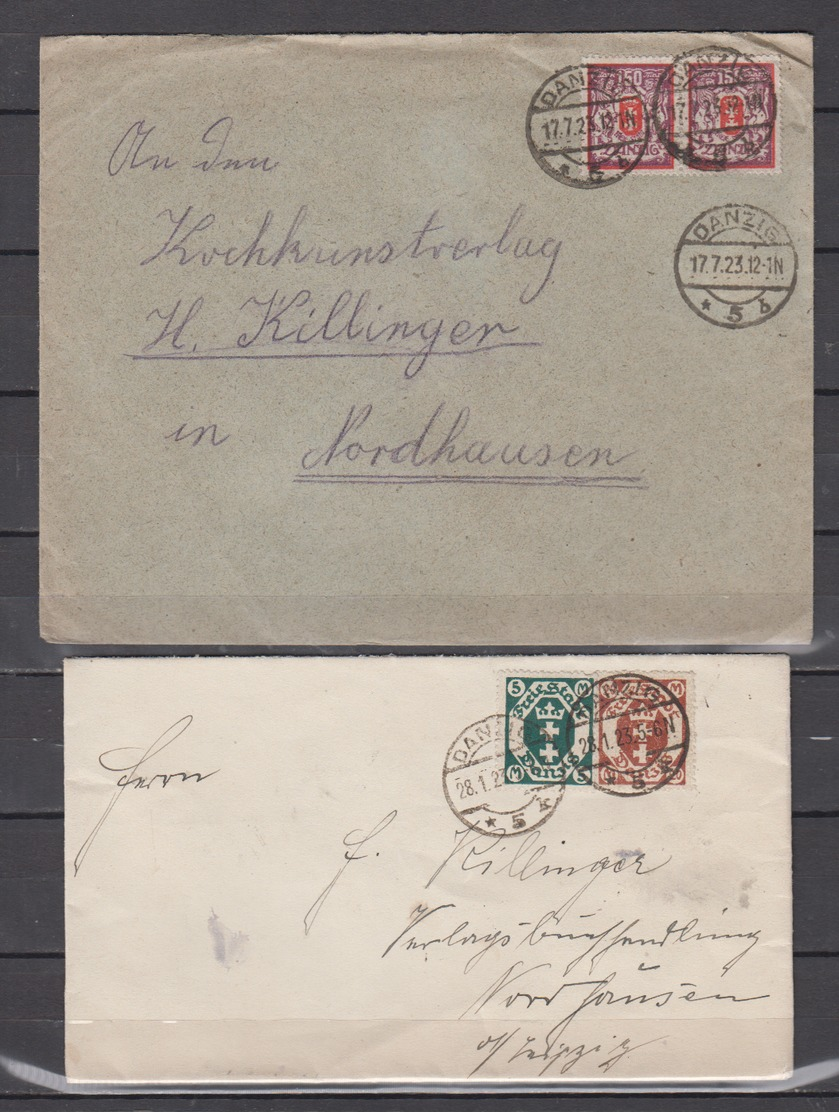 Danzig Lot 11 INFLA-Briefe Aus Jahren 1920 Bis 1923 Mit EF,MeF Und MiF In Unterschiedlicher Bedarfserhaltung - Altri & Non Classificati