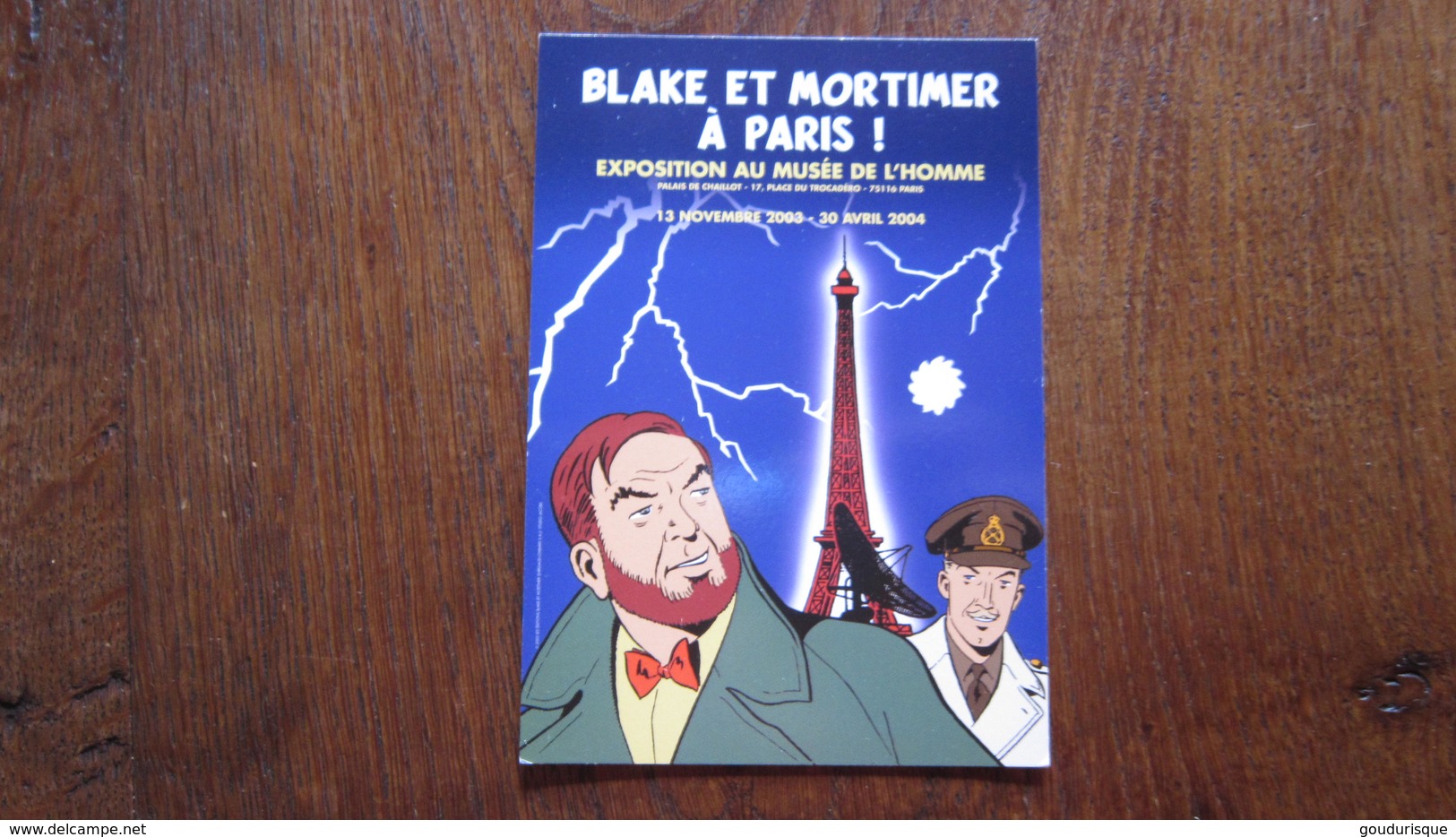 CARTE POSTALE  BLAKE ET MORTIMER A PARIS ! CARTE PUBLICITAIRE POUR L'EXPO    JACOBS - Blake Et Mortimer