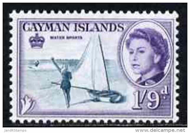 38262 Cayman Islands 1962-64 Water Sports 1s9d Unmounted Mint, SG 176 (sailing Water Sport Shells) - Cayman (Isole)