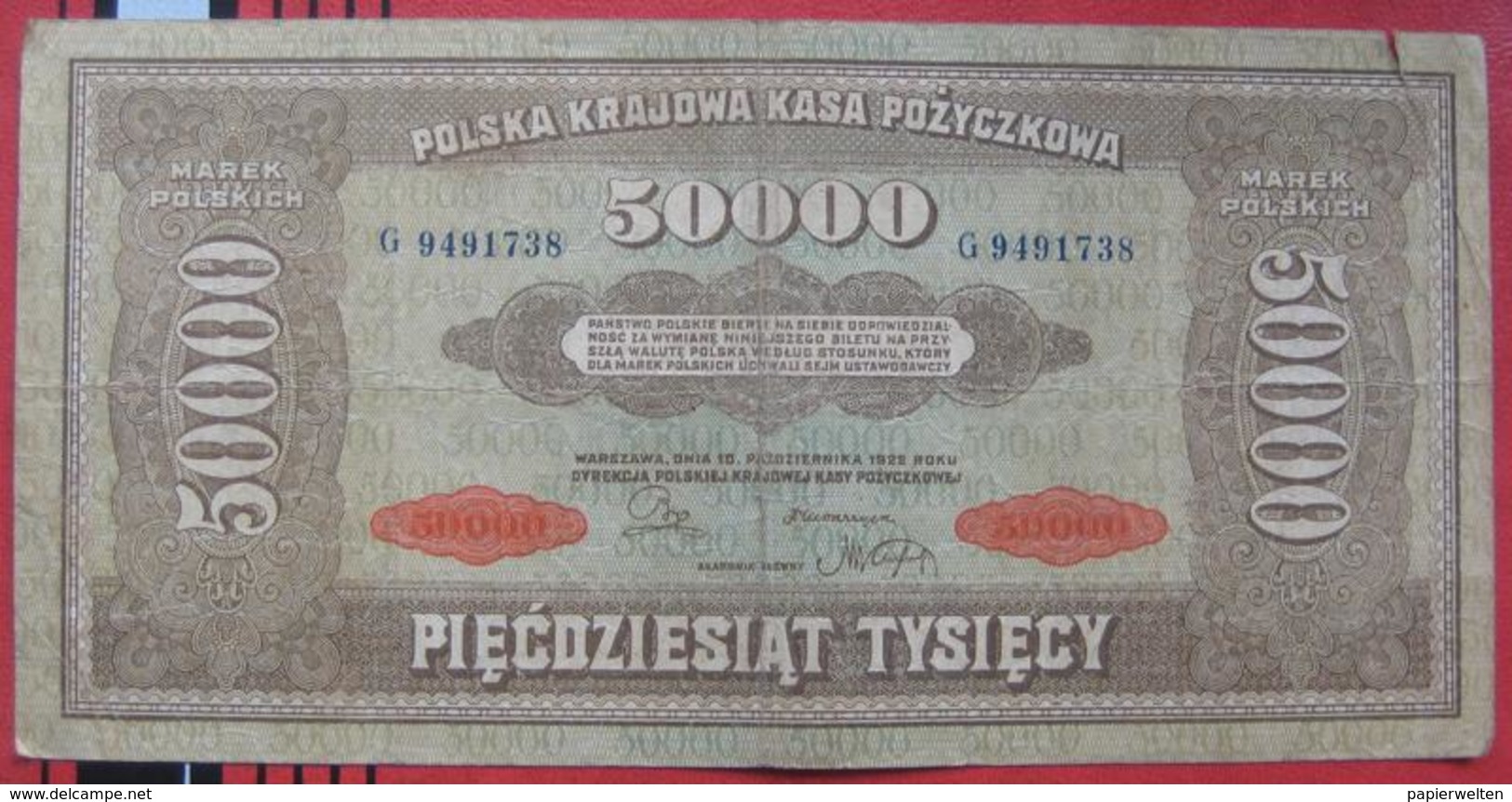 50000 Marek 1922 (WPM 33) - Polen