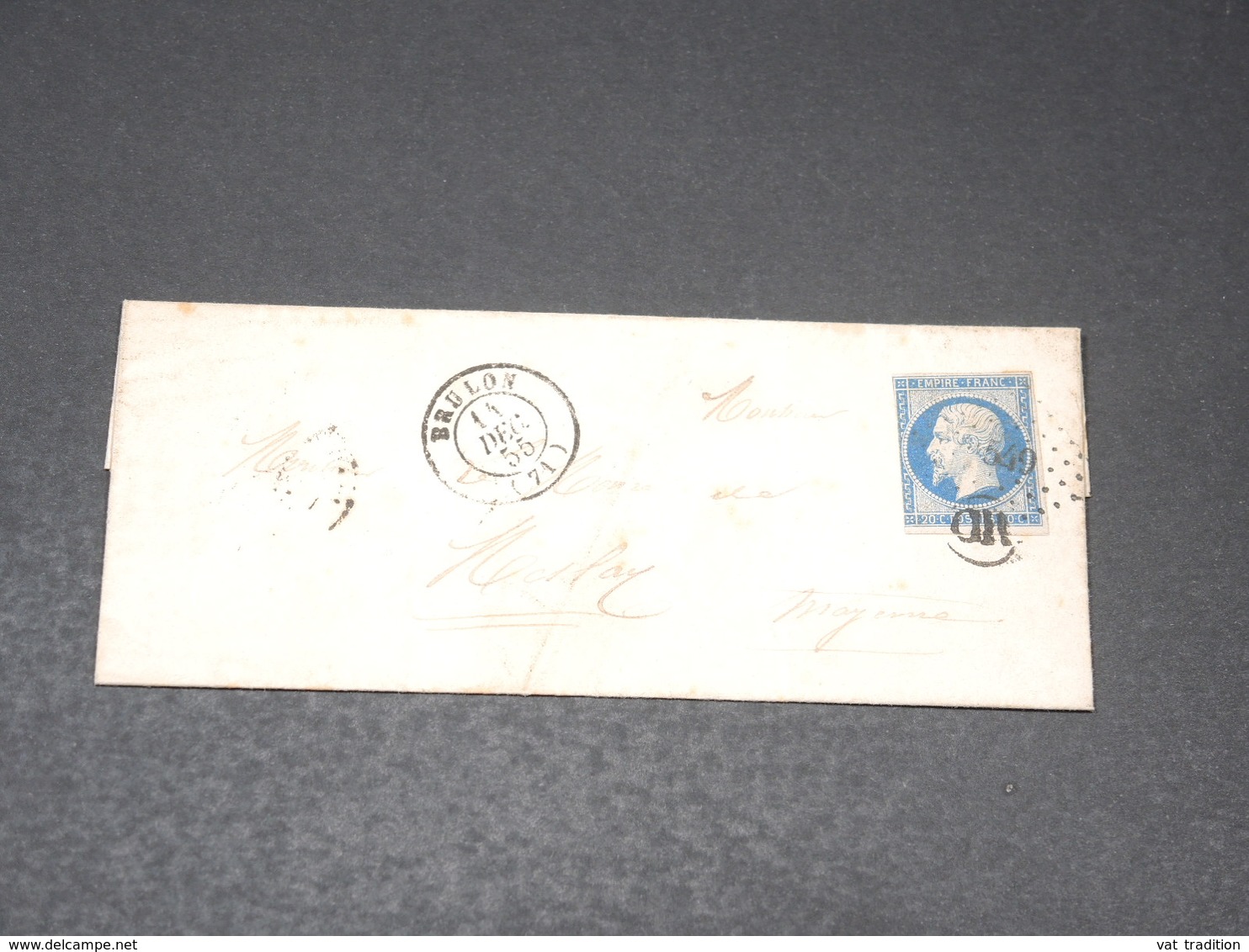 FRANCE - Lettre De Brulon Pour Meslay En 1955 , Affranchissement Napoléon , Cachet OR - L 20640 - 1849-1876: Période Classique