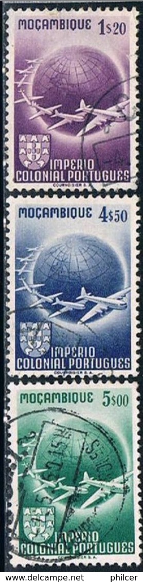 Moçambique, 1949, # 349/51, Used - Mozambique