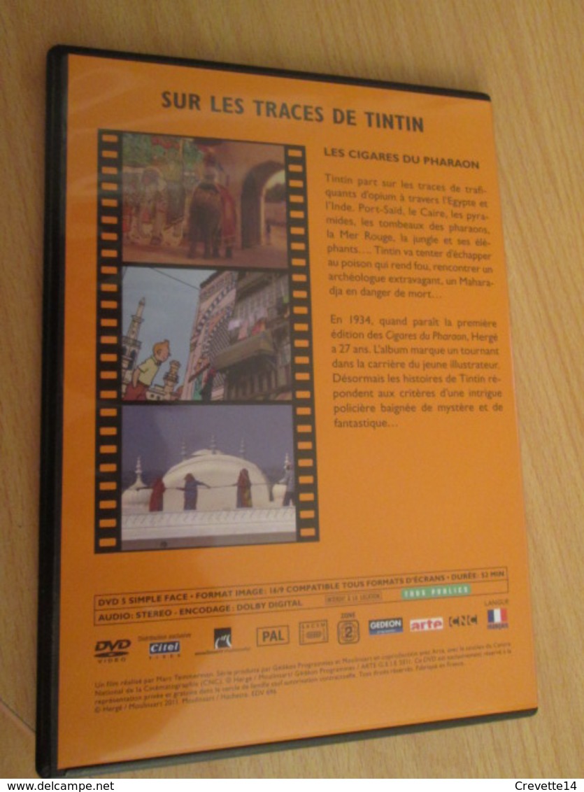TIN718 DVD Neuf (jamais Utilisé) REPORTAGE SUR LES TRACES DE TINTIN : LES CIGARES DU PHARAON - Hergé