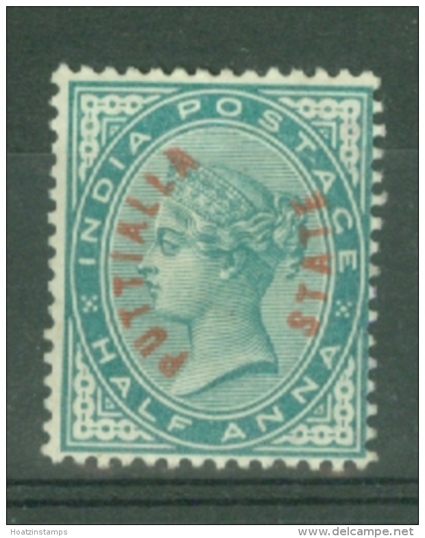 India - Patiala: 1884   QV 'Puttialla State' OVPT  SG1    &frac12;a    MH - Patiala