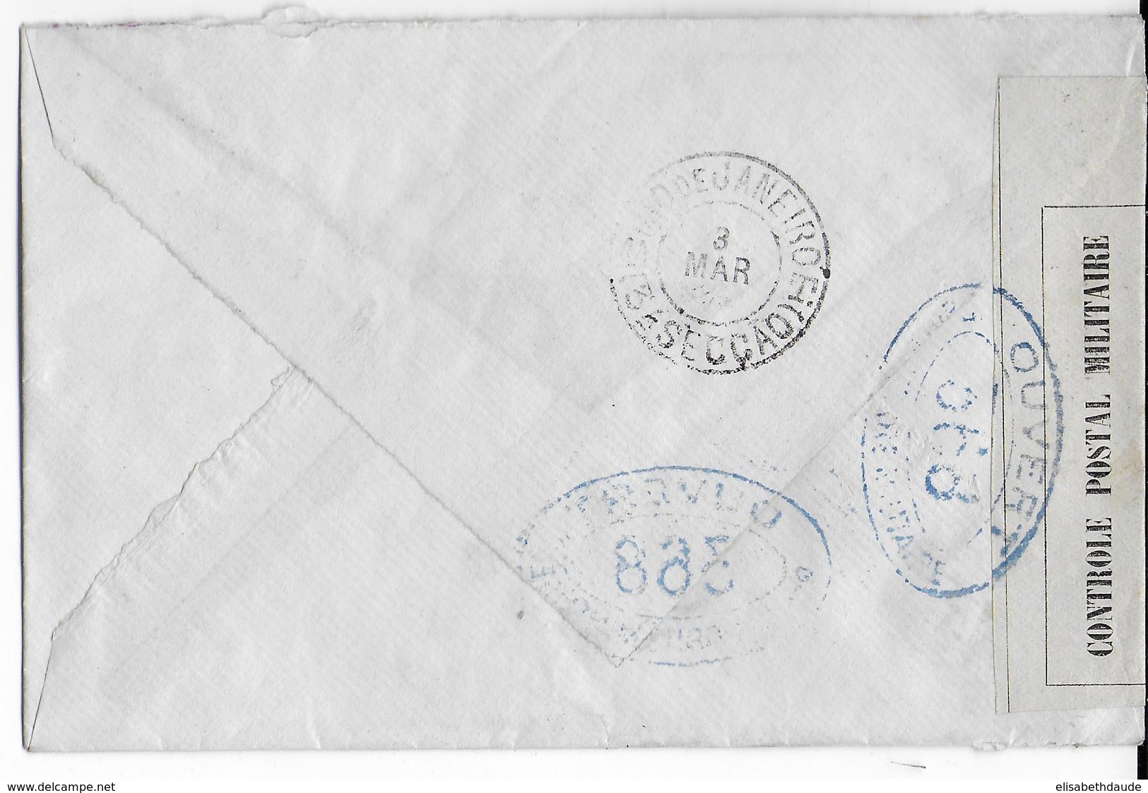 BRESIL - 1916 - ENVELOPPE Avec CENSURE FRANCAISE De RIO => PARIS - Brieven En Documenten