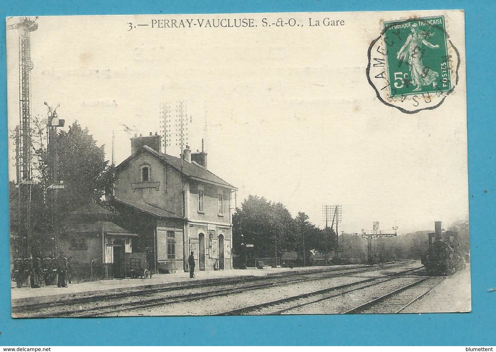 CPA 3 - Chemin De Fer Train Arrivant En Gare De PERRAY-VAUCLUSE 91 - Sonstige & Ohne Zuordnung