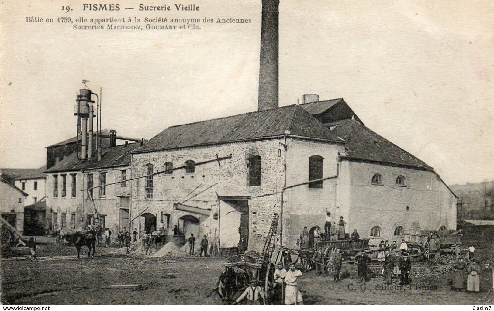 CPA - FISMES (51) - Aspect De La Sucrerie Le Jour De Livraison De La Betterave Sucrière En 1916 - Fismes