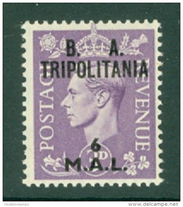 Tripolitania: 1950   KGVI 'B. A. Tripolitania' OVPT   SG T19    6l On 3d    MH - Tripolitaine