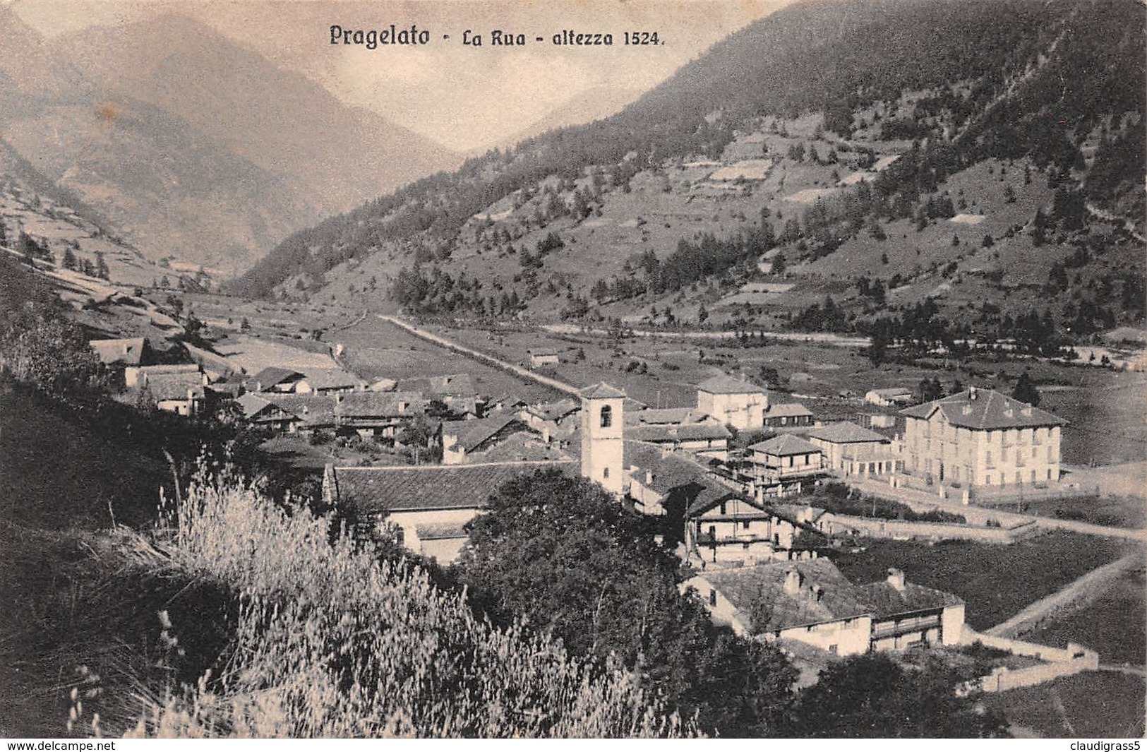 0060 " PRAGELATO - LA RUA MT. 1524  - CART. ORIG. NON  SPED. - Mehransichten, Panoramakarten