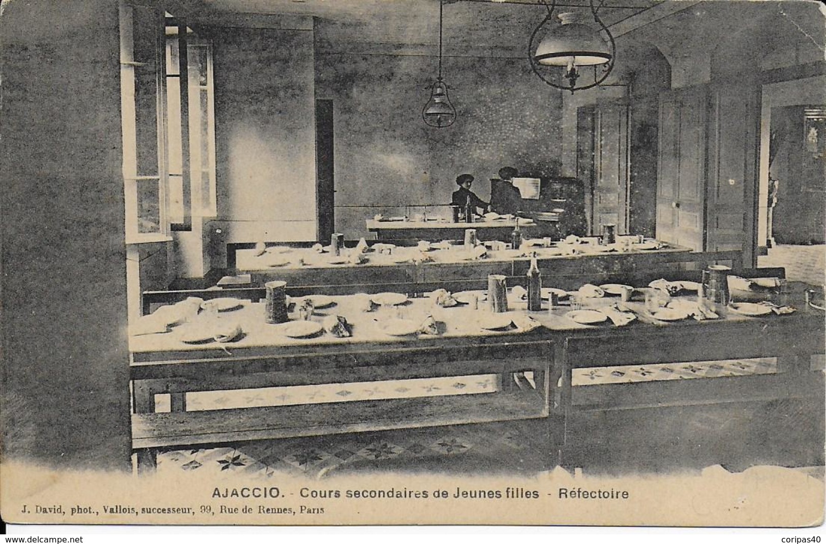 Cpa Ajaccio- Sud- Cours Secondaires De Jeunes Filles -Réfectoire - Ajaccio