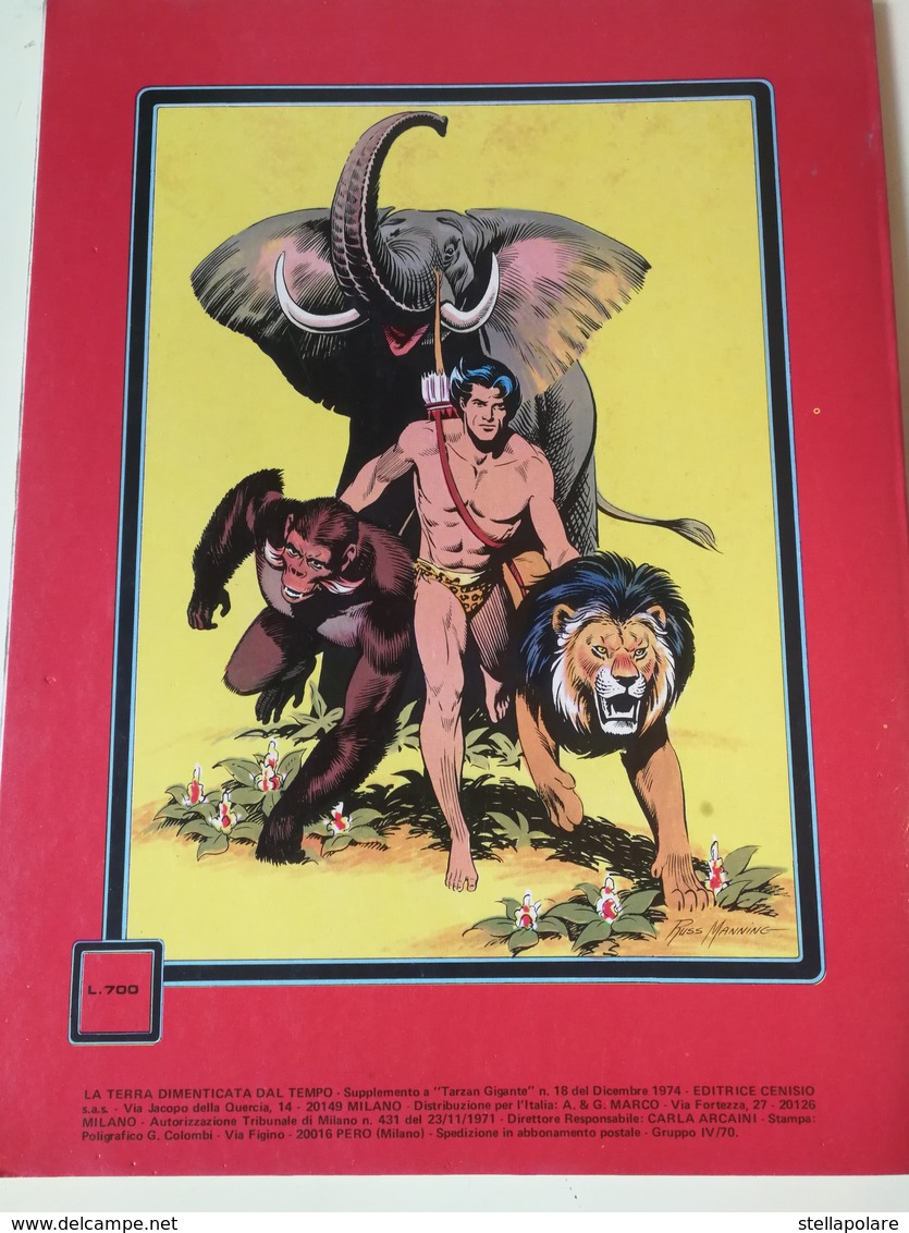 TARZAN GIGANTE SPECIALE - 1974 - A COLORI  LA TERRA DIMENTICATA DAL TEMPO - Classici 1930/50