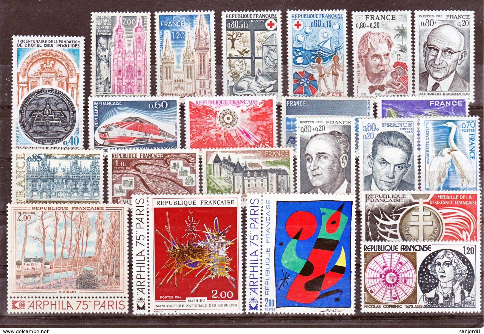 France 1974 1783 1829 Année Poste Neuf ** TB MNH SiN CHARNELa Cote 42 - 1970-1979