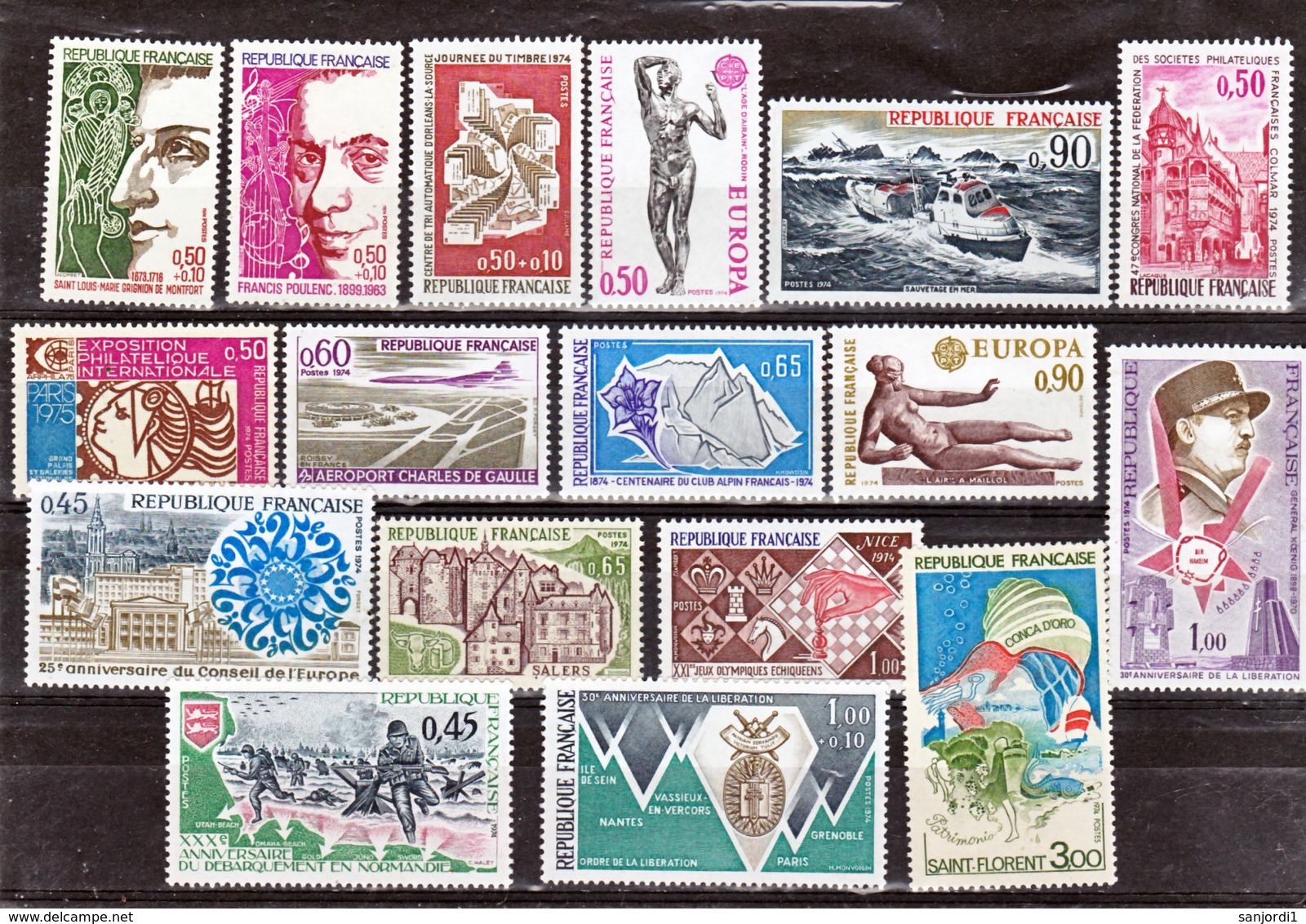 France 1974 1783 1829 Année Poste Neuf ** TB MNH SiN CHARNELa Cote 42 - 1970-1979