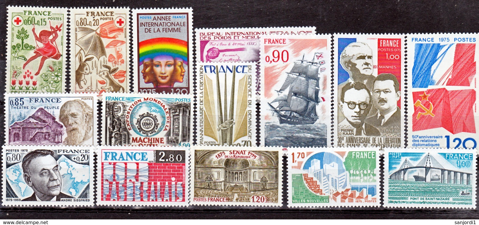 France 1975 1830 1862 Année Poste Neuf ** TB MNH SiN CHARNELa Cote 35 - 1970-1979