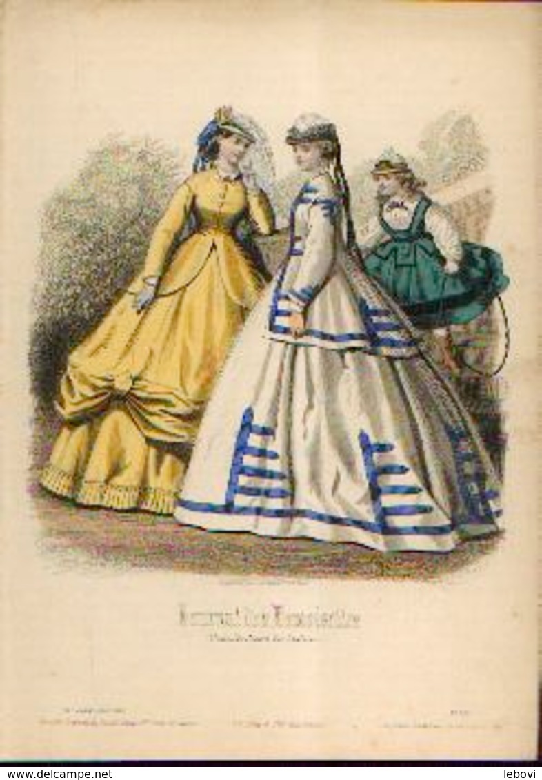 Lot De 30 Gravures De Mode (circa 1865/66) - Antes De 1900