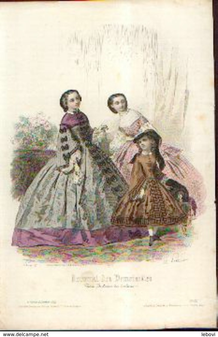 Lot de 30 gravures de mode (circa 1865/66)