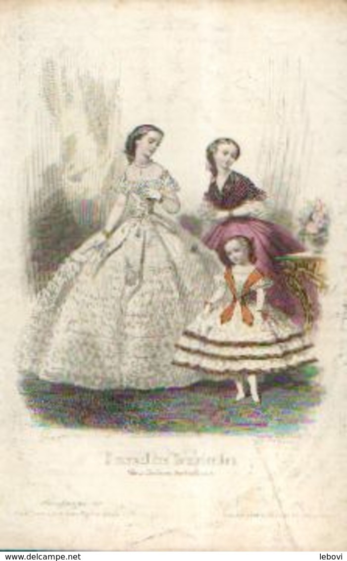 Lot de 30 gravures de mode (circa 1865/66)