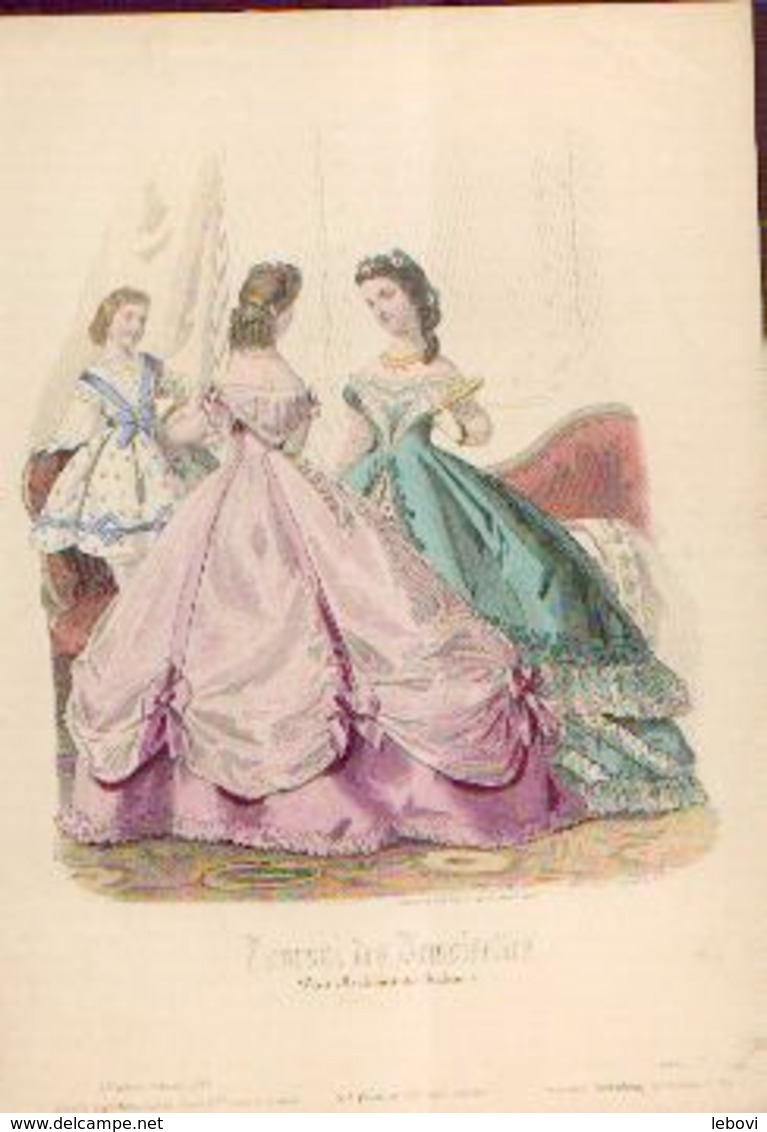 Lot de 30 gravures de mode (circa 1865/66)