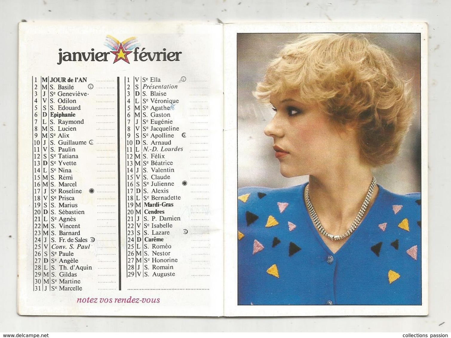 Calendrier , Agenda 1980 , Salon De Coiffure DANY , 49 , ALLONNES,18 Pages, 4 Scans , Frais Fr 1.75 E - Petit Format : 1971-80