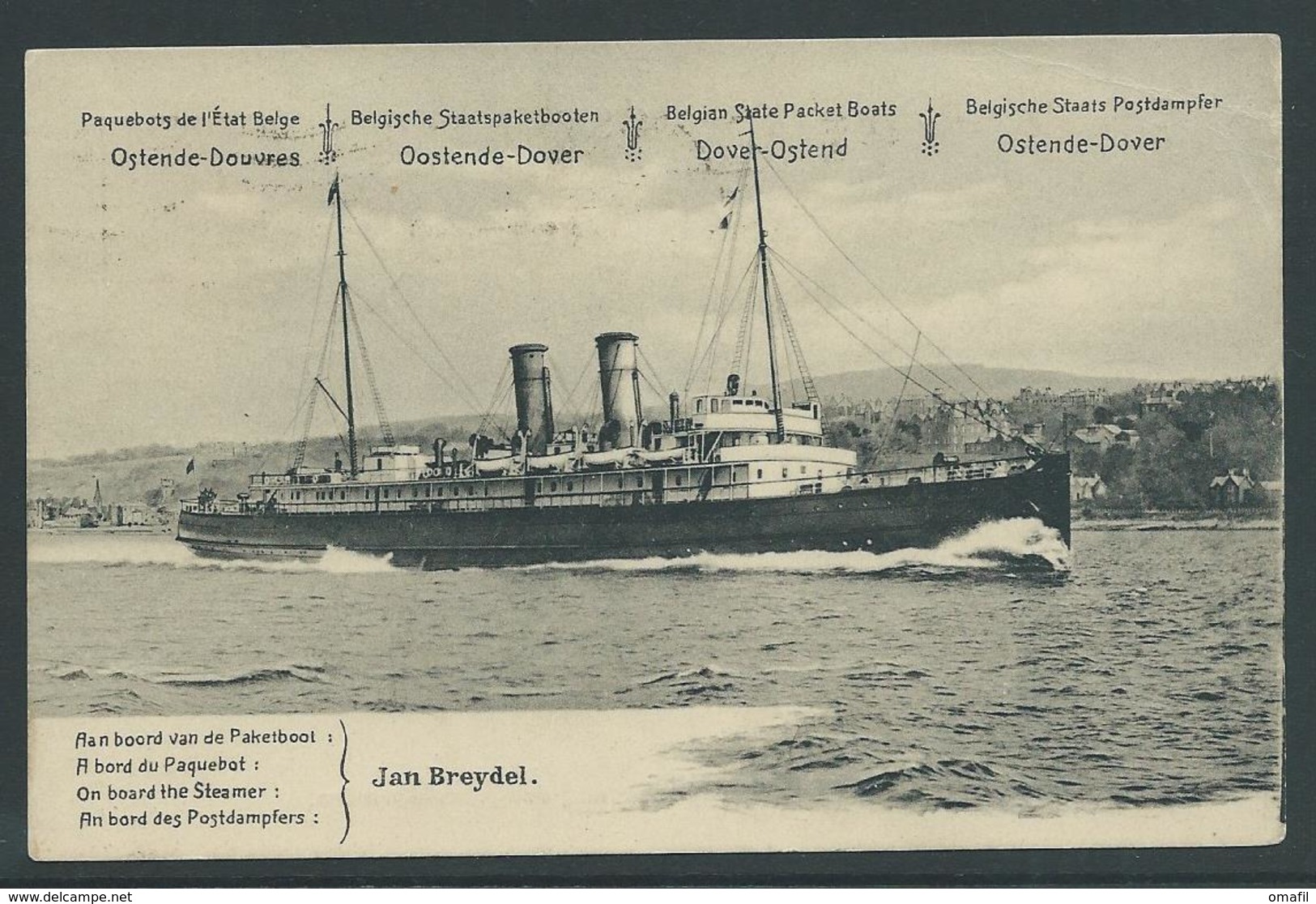 Pakketbootkaart Jan Breydel Verstuurd Uit Brussel - Liner Cards