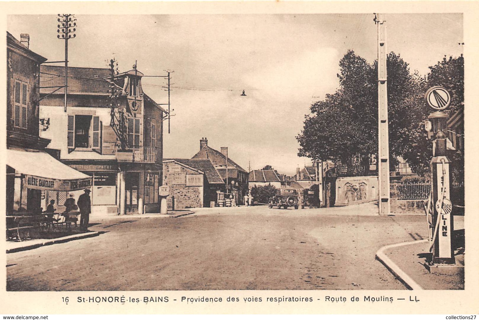 58-SAINT-HONORE-LES-BAINS- PROVIDENCE DES VOIES REPIRATOIRES , ROUTE DE MOULINS  - VOIR POMPES A ESSENCE - Saint-Honoré-les-Bains