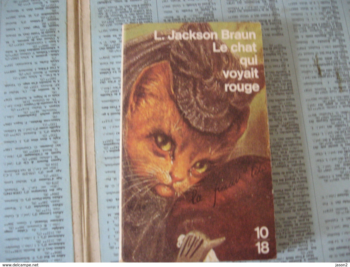 POCHE Le Chat Qui VOYAIT ROUGE De Lilian Jackson Braun 1992 - 10/18 - Grands Détectives