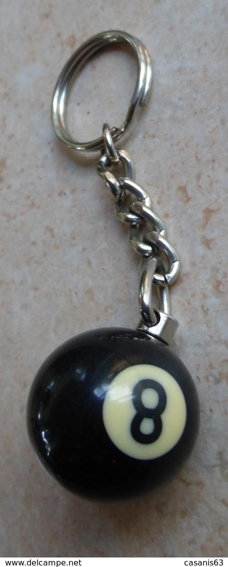 Porte  Clefs     BOULE  De   BILLARD  N° 8 - Porte-clefs