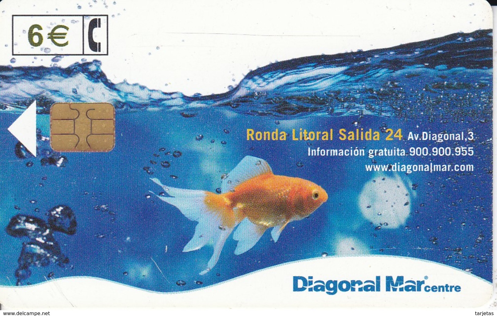 CP-254 TARJETA DIAGONAL MAR DE TIRADA 101200  (PEZ-FISH) - Peces