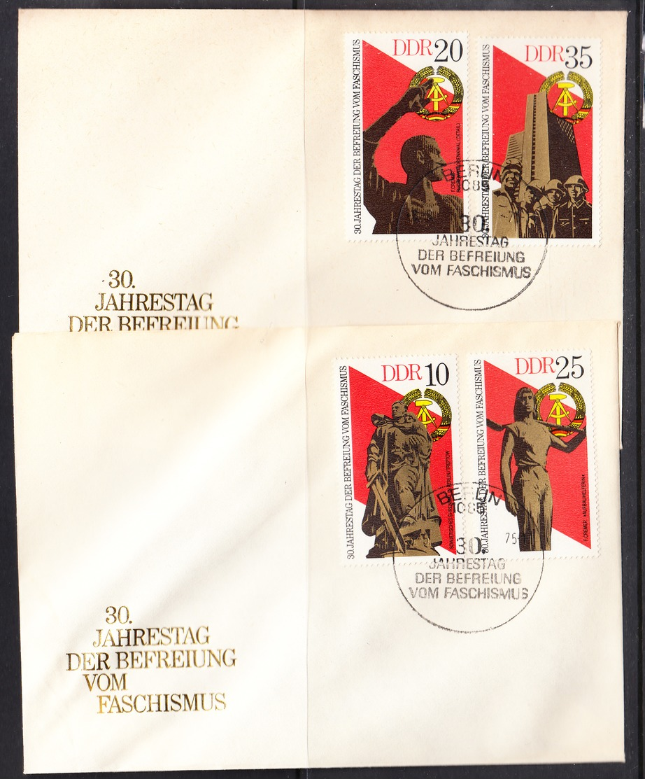 DDR.1975 . DOS SOBRES  FDC.  YVERT Nº 1719/1722. 30º ANIVERSARIO DE LA LIBERACION   CECI 3 Nº 232 - Otros & Sin Clasificación