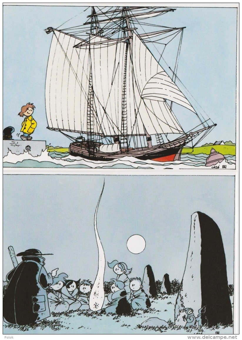 Lot De  CPM Illustrées Lazé - Découverte Du Bord De Mer (vieux Gréement + Contes Et Légendes - Menhir) - Altri & Non Classificati