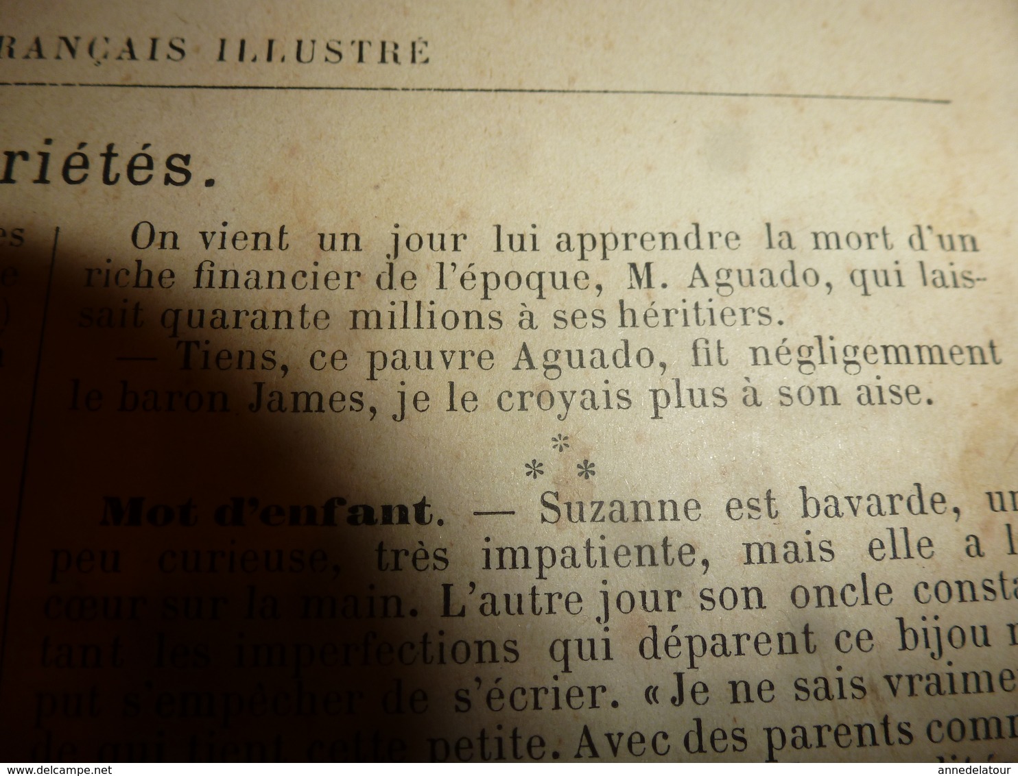 1890 Le Petit Français illustré ---->LONDON-BRIDGE; L'aigle-pêcheur; La famille  milliardaire Rothschild; etc