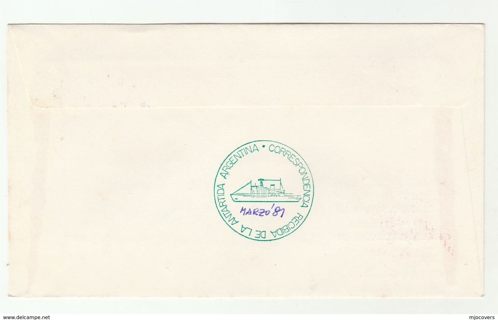 1981 Antarctic BASE DE EJERCITO GRAL BELGRANO III  ARGENTINIAN POLAR COVER Ship Argentina Penguin Bird Stamps Seal Seall - Research Stations