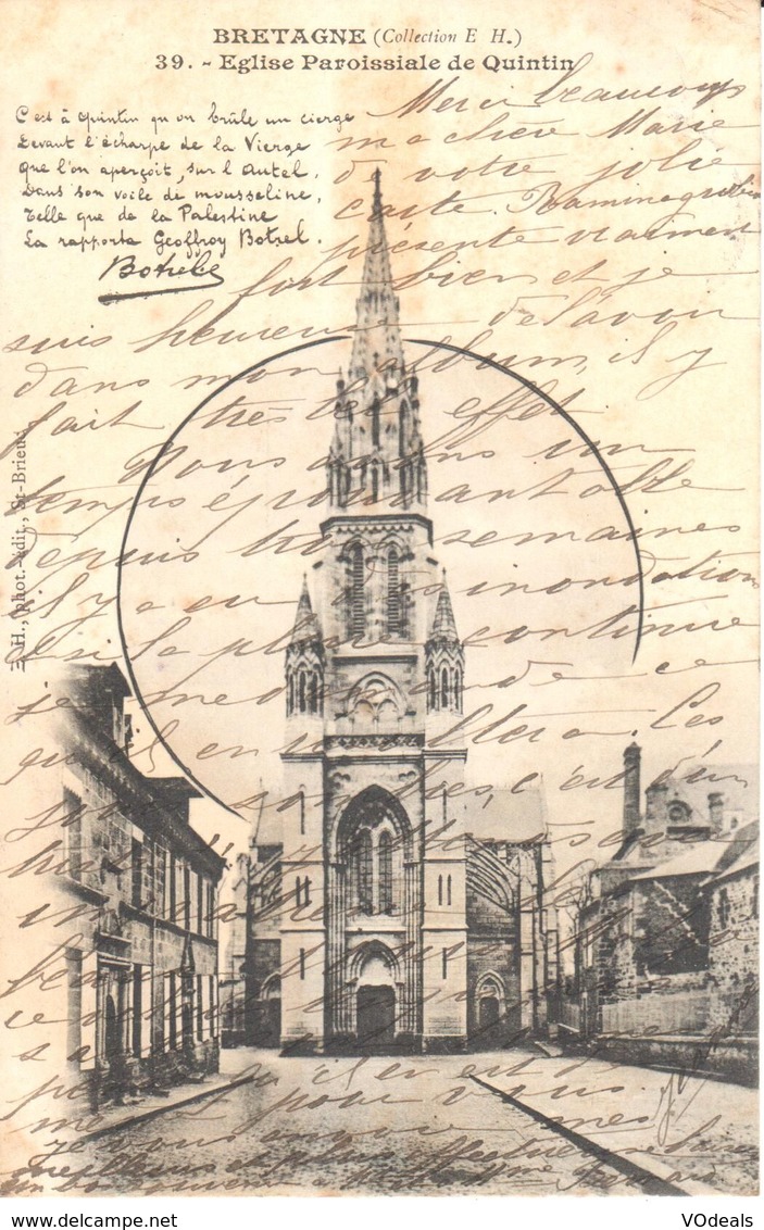(22) Côtes D'Armor - CPA -  Eglise Paroissiale De Quintin - Quintin