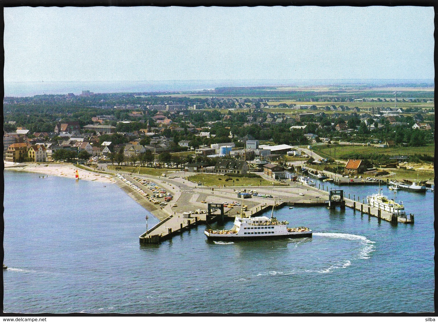 Germany Nordseeheilbad Wyk Auf Föhr / Panorama, Ship, Beach, Port - Föhr