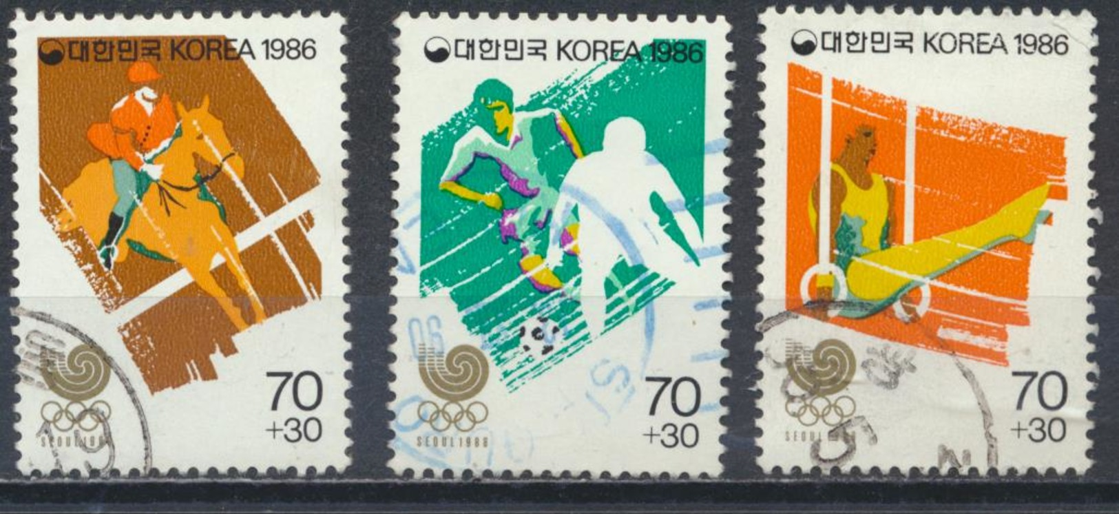 °°° SOUTH KOREA COREA - Y&T N°1297/99/300 - 1986 °°° - Corea Del Sud