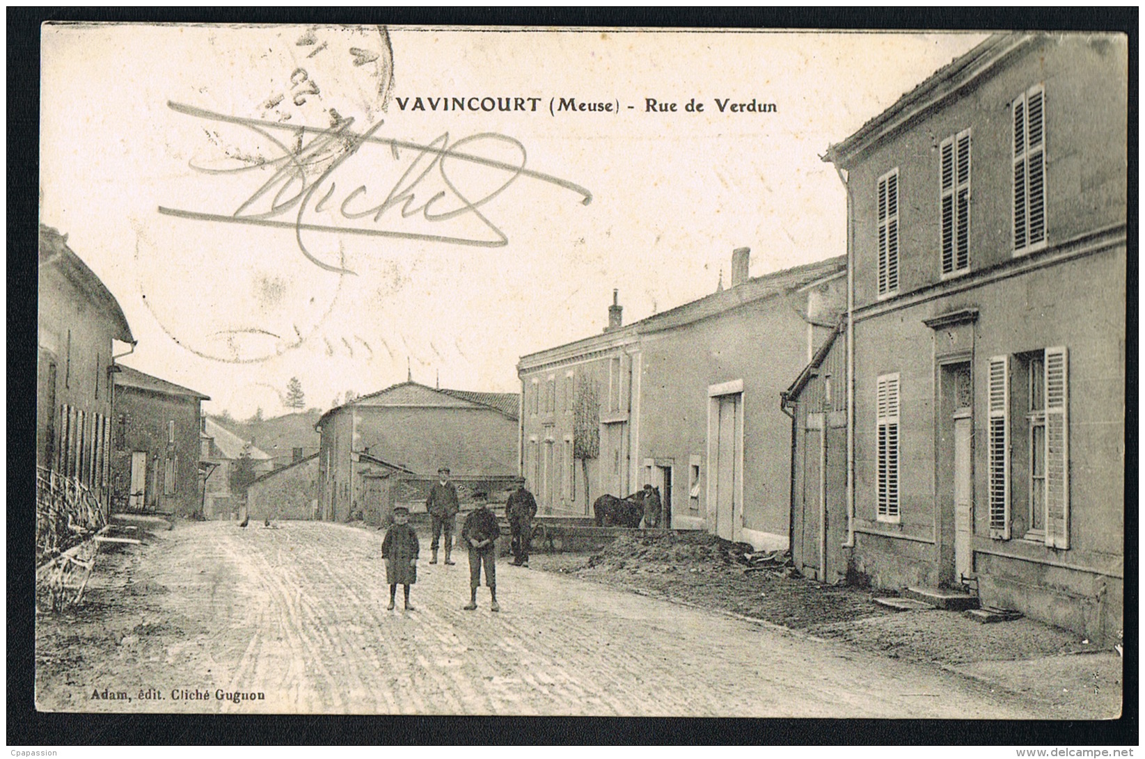 CPA 55- VAVINCOURT - Meuse- Rue De Verdun - Animée 1914- Recto Verso- Paypal Sans Frais - Vavincourt