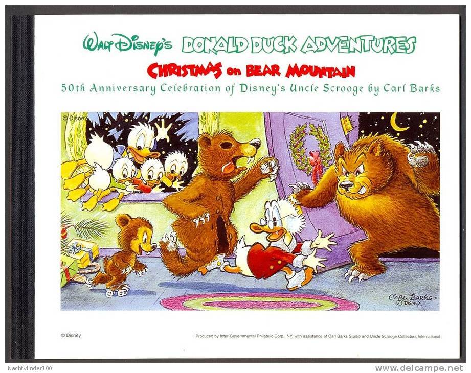 Nct273c WALT DISNEY DONALD CHRISTMAS ON BEAR MOUNTAIN COMPLETE BOOK WITH STORY ** BOOKLET ** GUYANA 1998 PF/MNH - Disney